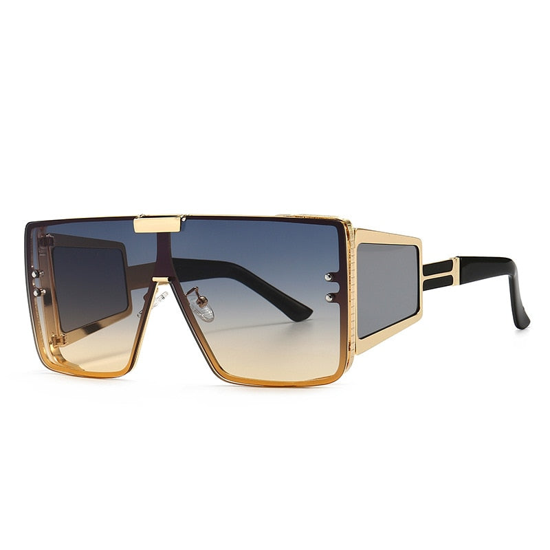 Óculos de sol para mulheres, lente gradiente UV400, piloto óculos de sol,  tons, strass imitação, design