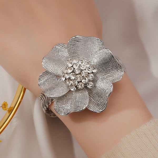 Pulseiras de Flor de Strass de Luxo